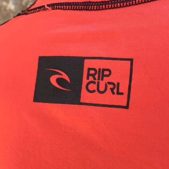 Rip Curl Orange Surfing Short Sleeve Shirt Women's Size Large UPF 50 - Picture 6 of 7